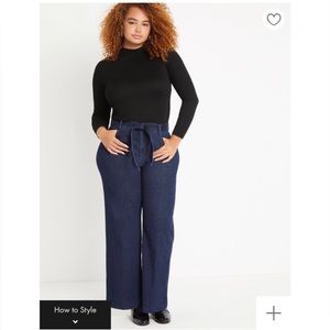ELOQUII Tie Waist Blue Jean Size 14
